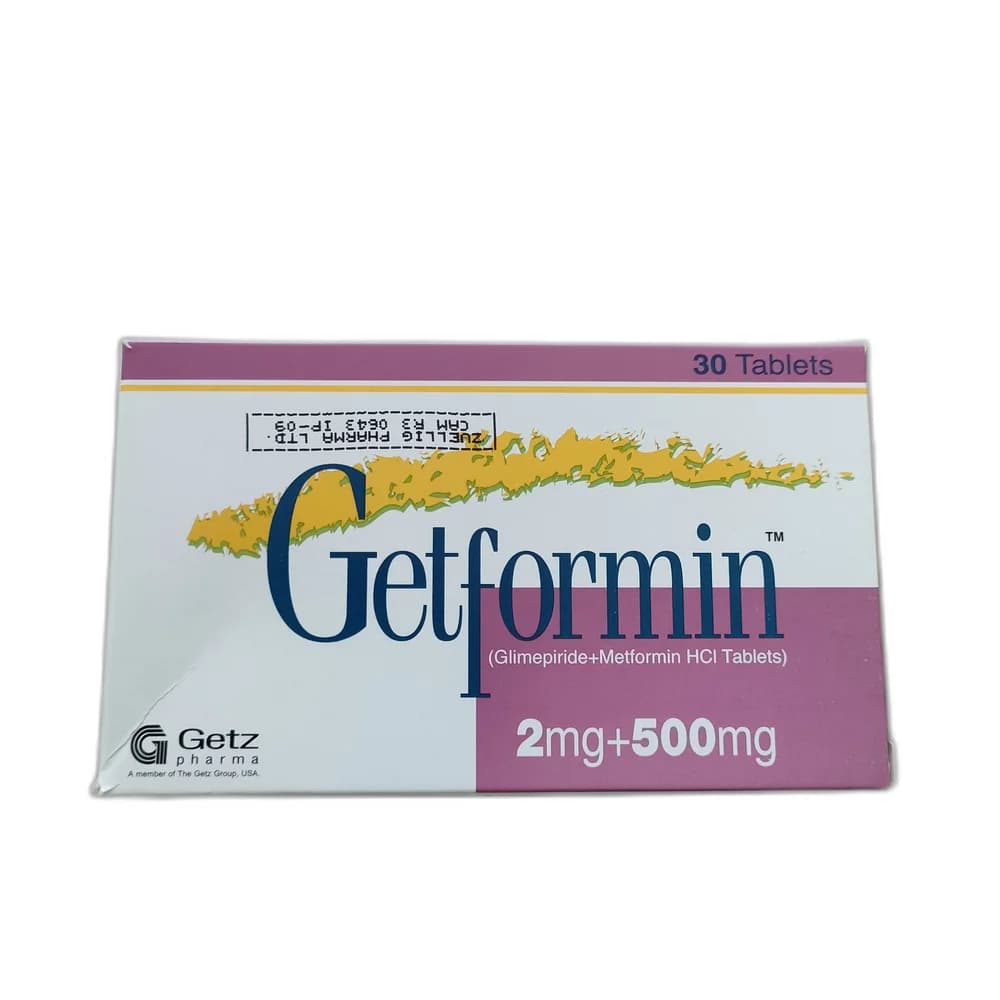 Getformin 2 mg + 500 mg 2 mg / 500 mg
