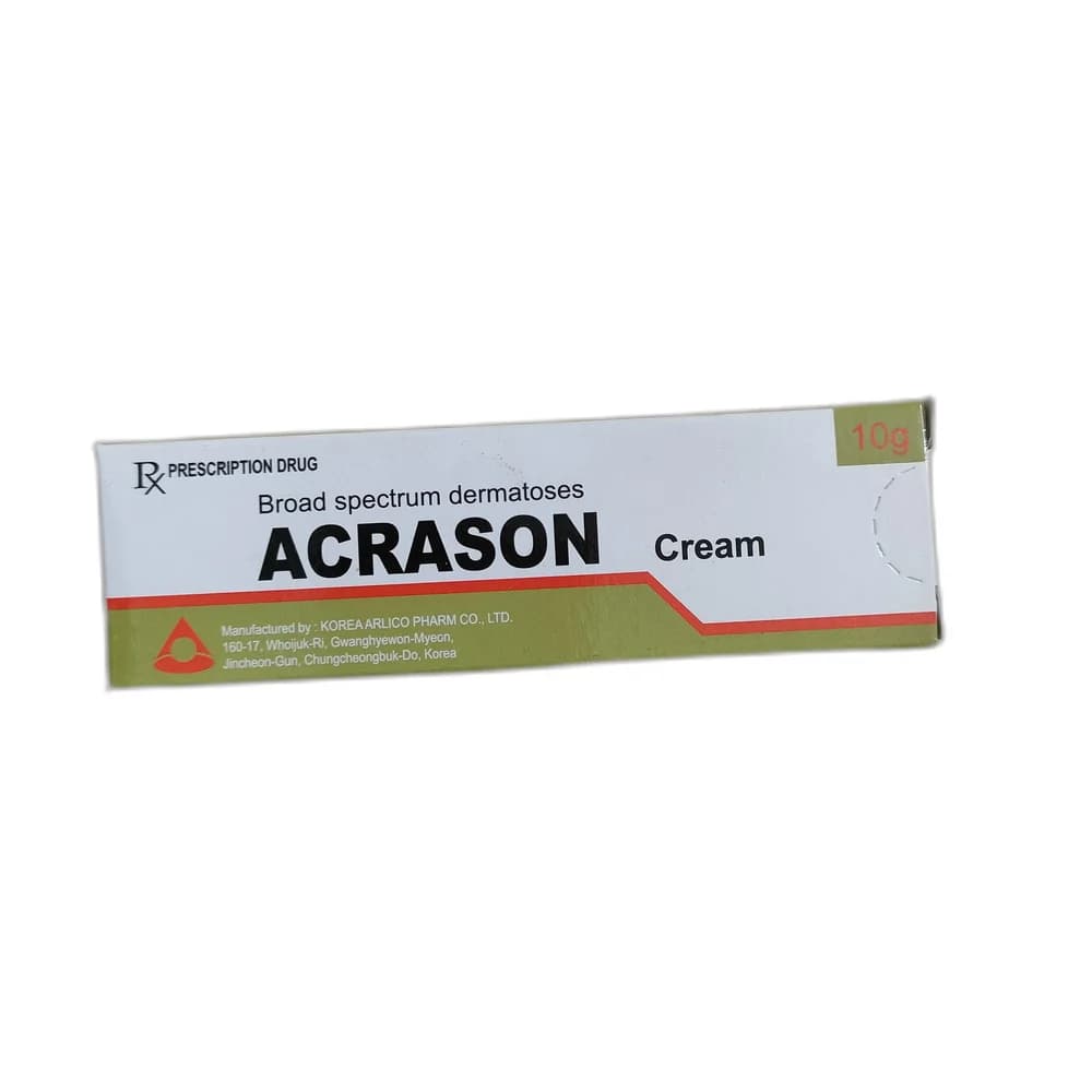 Acrason Betamethasone dipropionate 6.4 mg / Clotrimazole 100 mg / Gentamicin 10 mg per 10 g