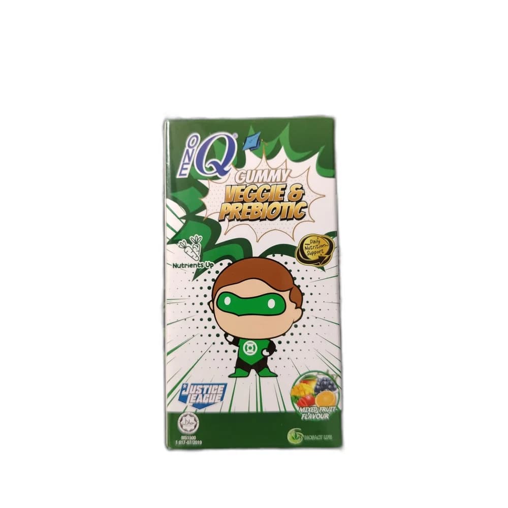 One Q Inulin 15.2 mg / Mixed Veggie Powder 7.6 mg / Fibersol 2.0 mg per gummy