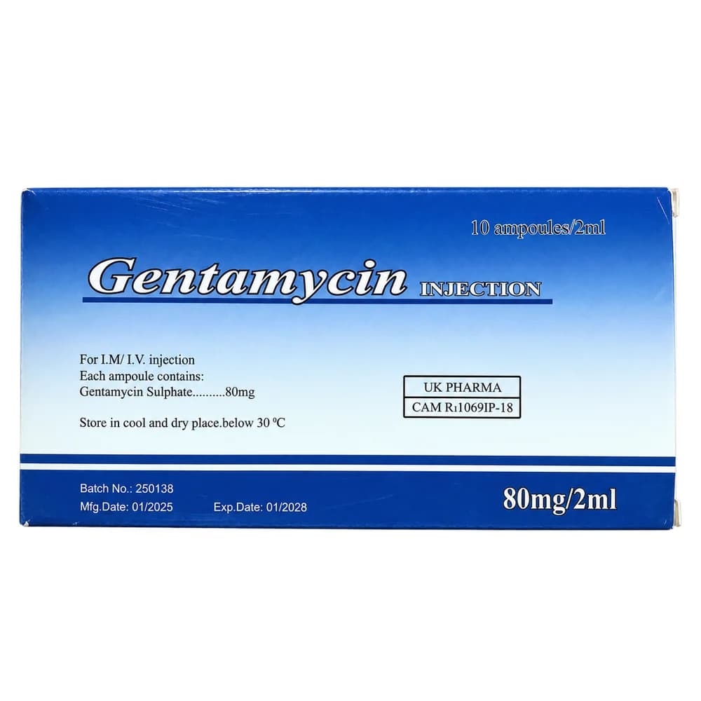 Gentamycin (Guizhou Tiandi) 80 mg / 2 ml