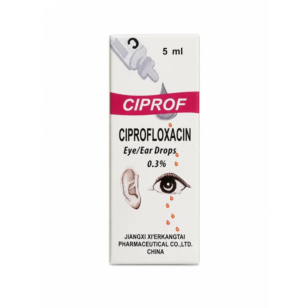 Ciprof Ciprofloxacin 0.3% (3 mg/mL) eye/ear drops, 5 mL