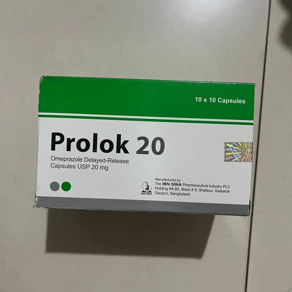 Prolok 20 mg delayed-release capsules