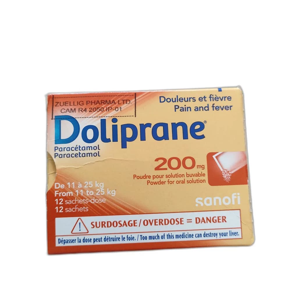 Doliprane 200 mg Powder for Oral Solution 200 mg