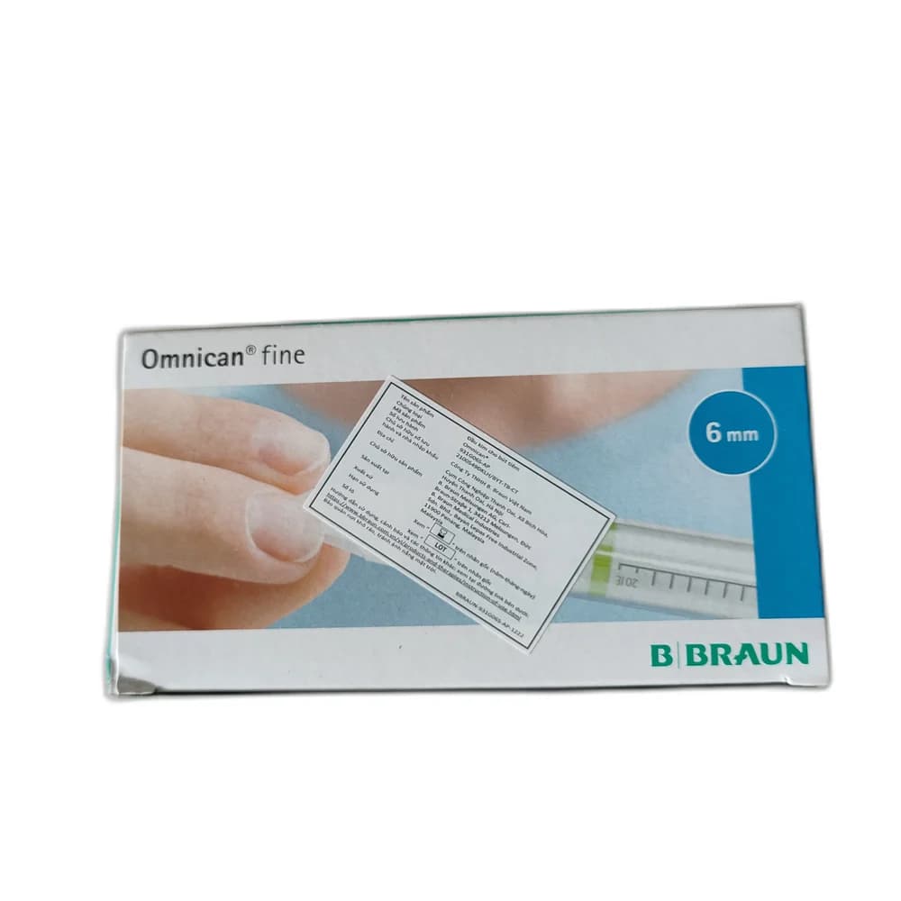 Omnican Fine 6 mm Pen Needles 0.25 mm × 6 mm (31G × 1/4 in)