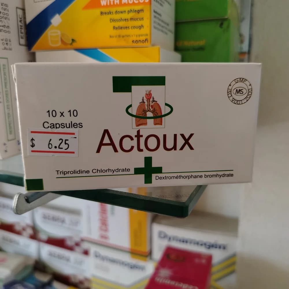 Actoux Triprolidine hydrochloride + Dextromethorphan hydrobromide per capsule