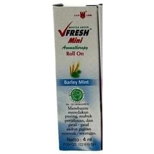 Vfresh Mini Aromatherapy Roll On Barley Mint 4 ml