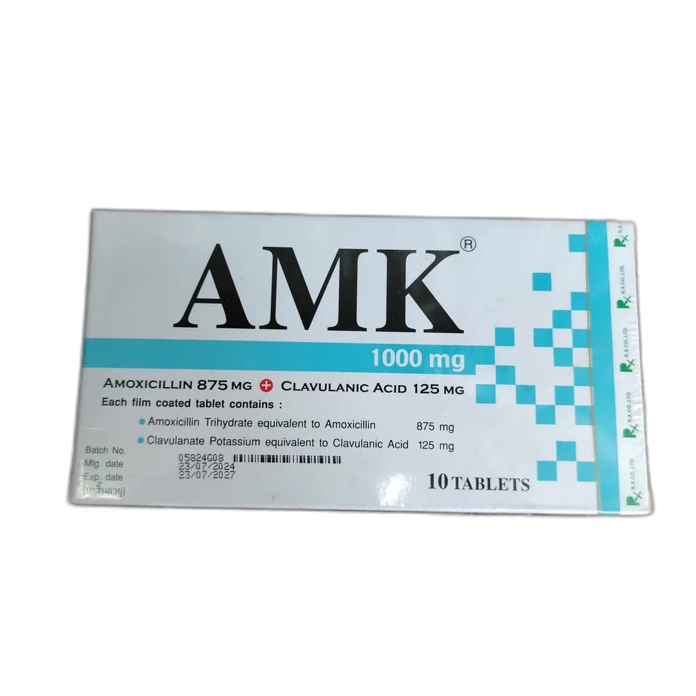 AMK Amoxicillin 875mg + Clavulanic acid 125mg