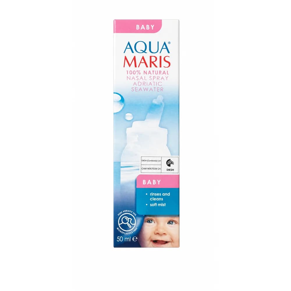 Aqua Maris Baby 100% natural isotonic Adriatic seawater nasal spray, 50 mL