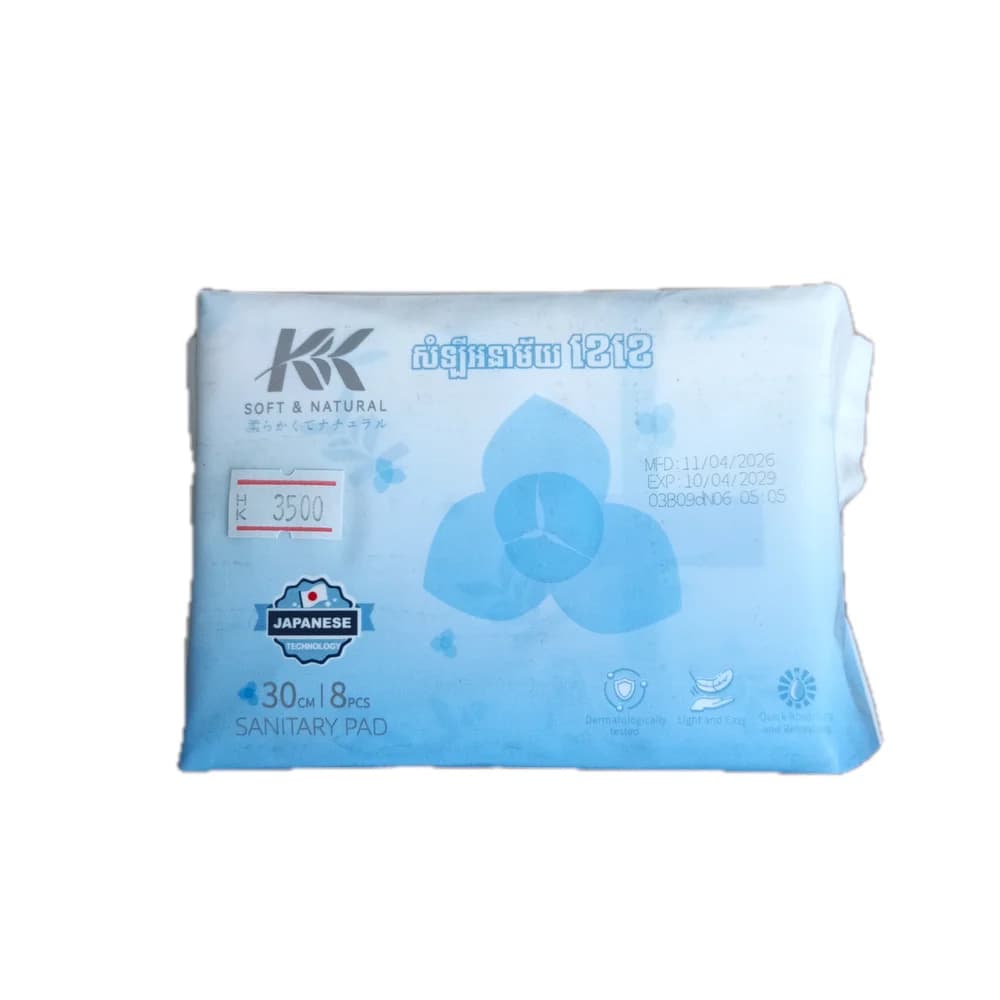 KK Soft & Natural Sanitary Pad 30 cm (8 pads)