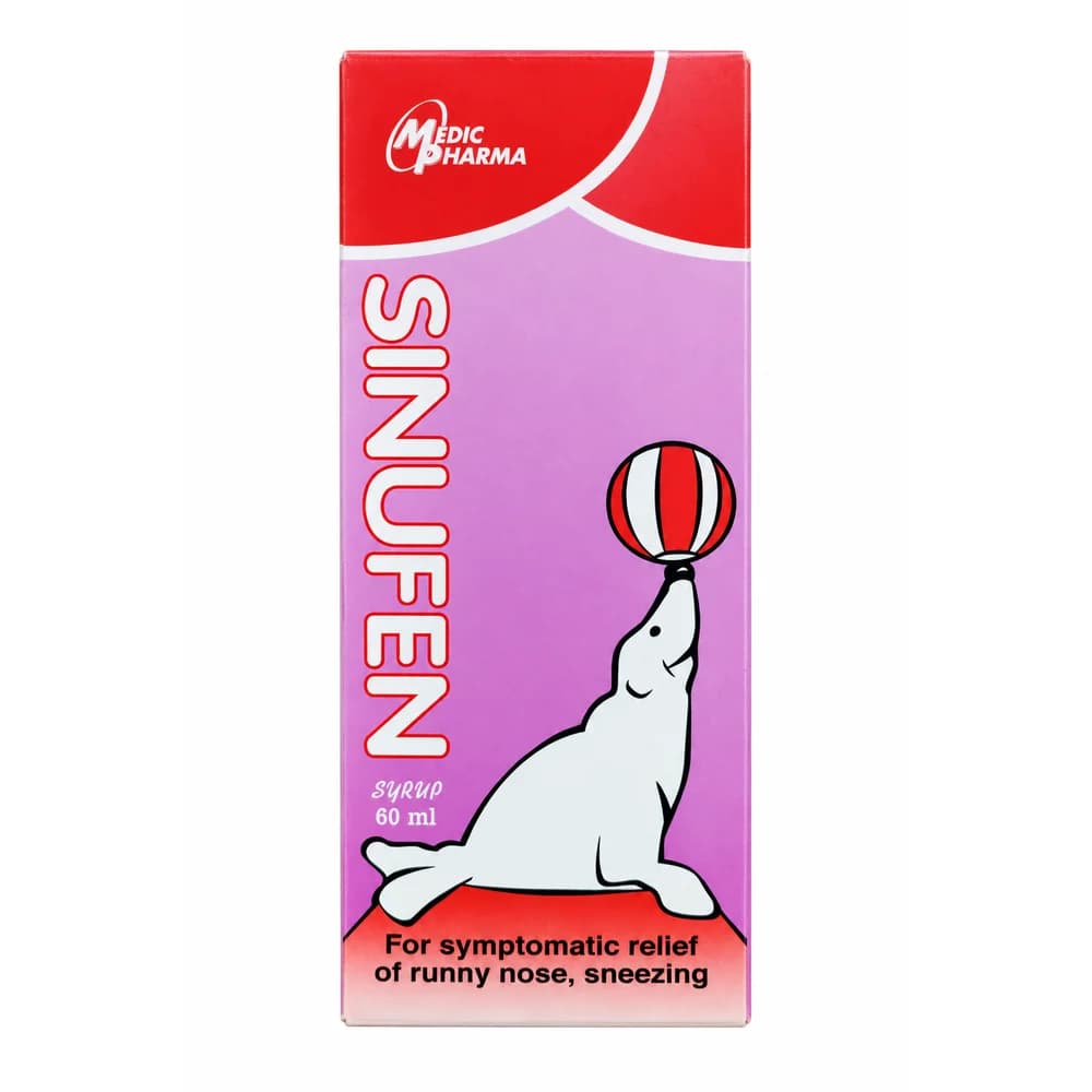 Sinufen Syrup Brompheniramine maleate 4 mg and Phenylephrine HCl 10 mg per 5 mL