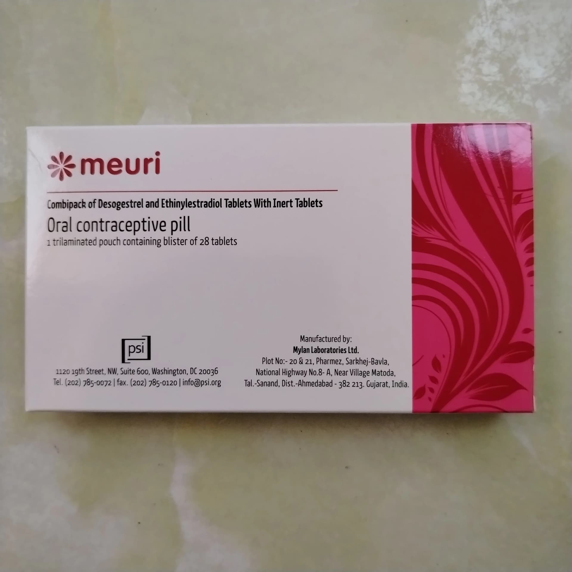 Meuri Desogestrel 150mcg + Ethinylestradiol 30mcg