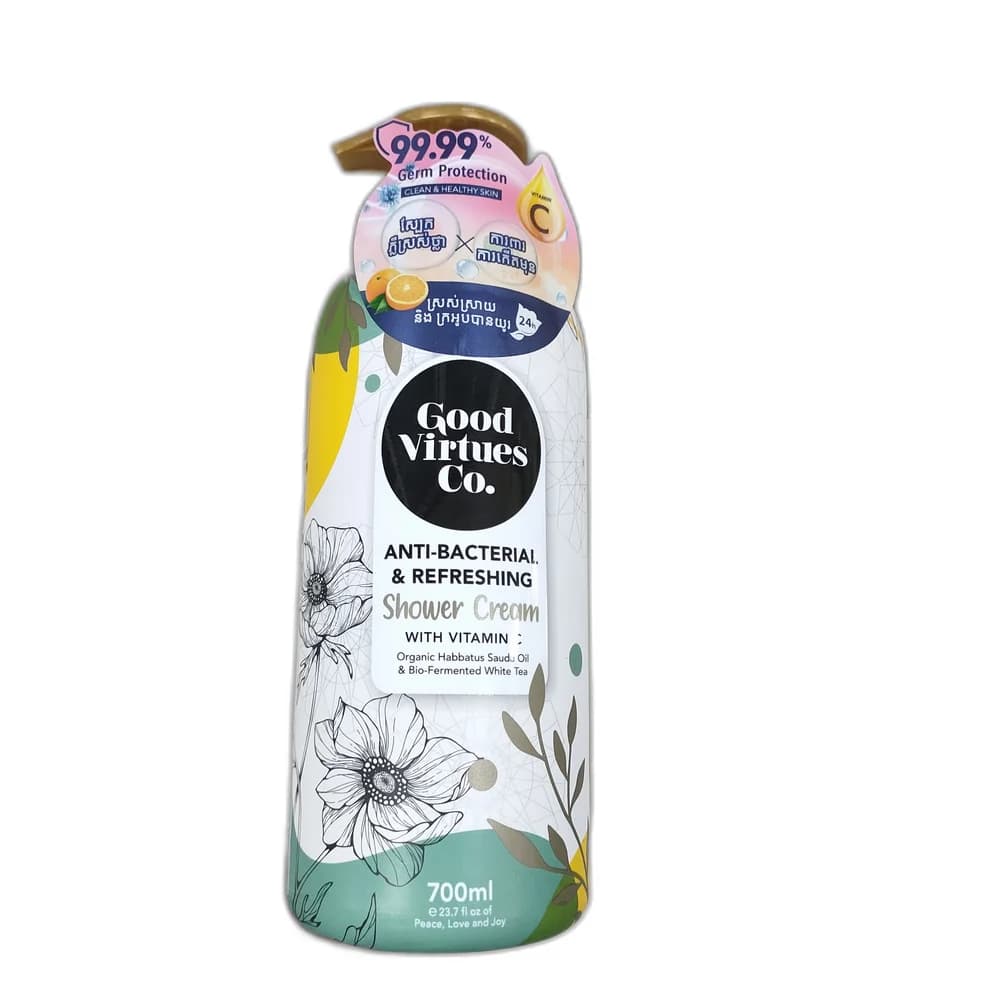 Good Virtues Co. Anti-Bacterial & Refreshing Shower Cream 700 ml