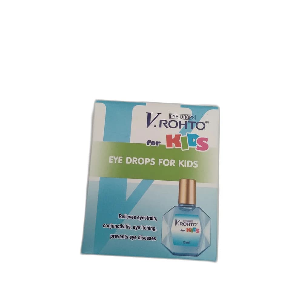 V.Rohto for Kids Per 13 mL: Aminoethylsulfonic acid 130 mg / epsilon-Aminocaproic acid 130 mg / Chlorpheniramine maleate 1.3 mg / Potassium L-aspartate 26 mg