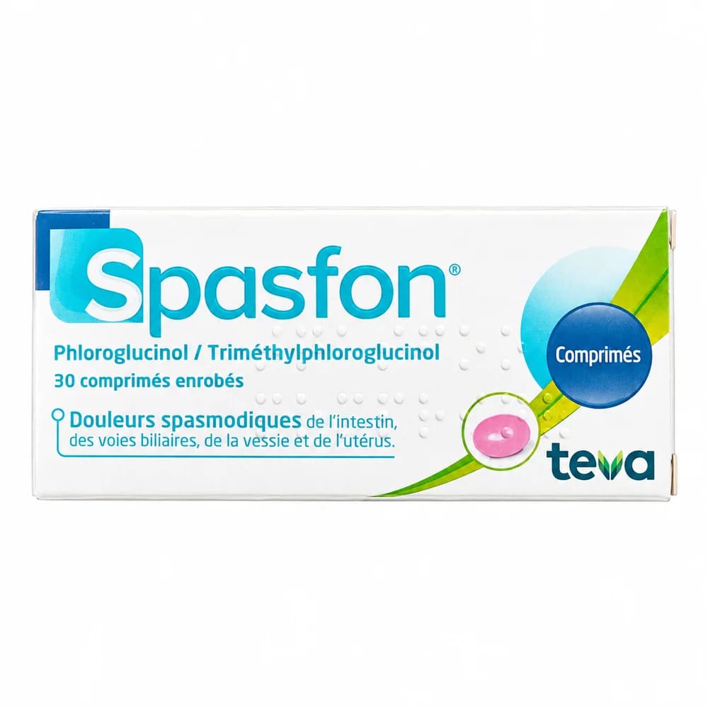 Spasfon Phloroglucinol hydrate 80 mg + trimethylphloroglucinol 80 mg per tablet