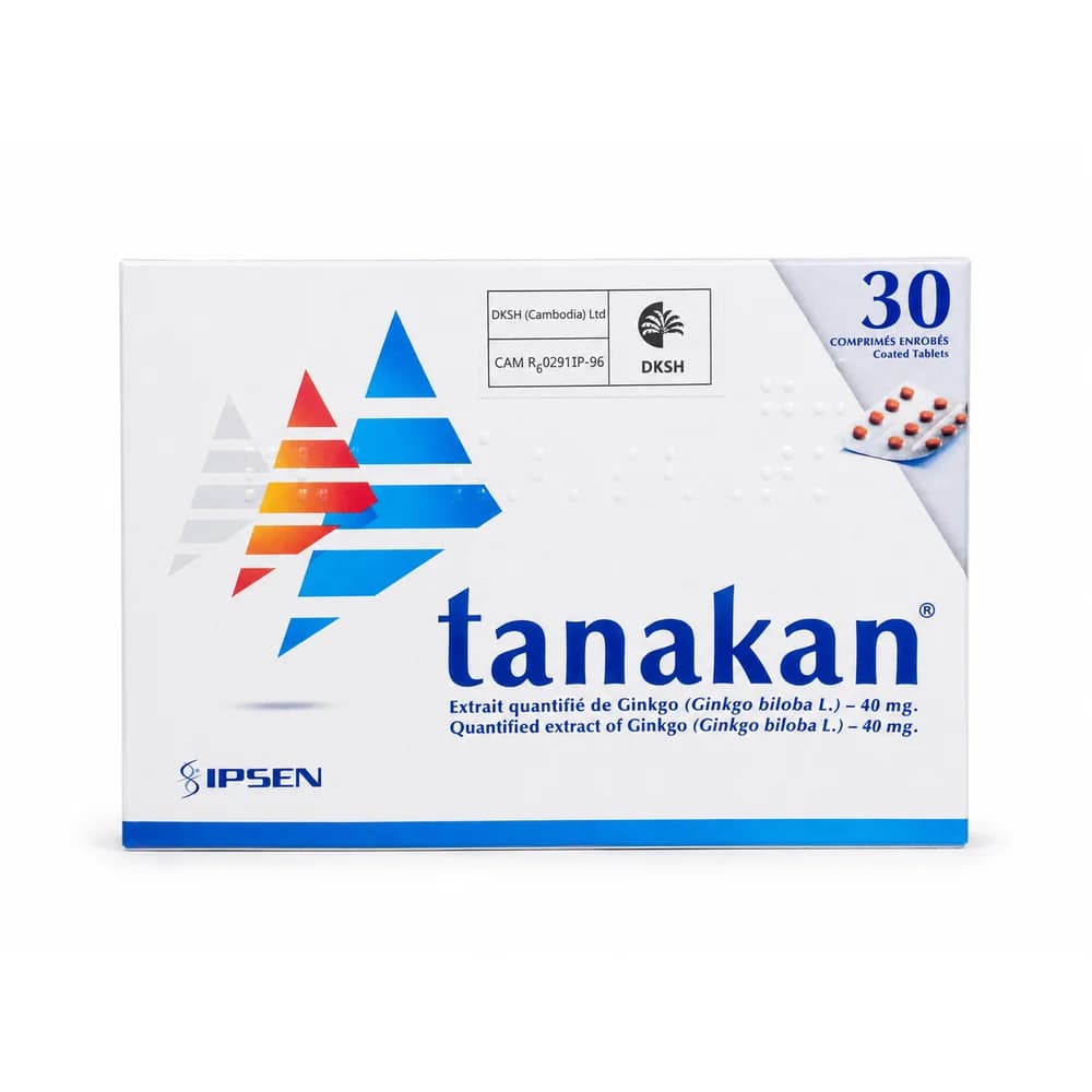 Tanakan 40 mg Quantified Ginkgo biloba extract 40 mg coated tablets