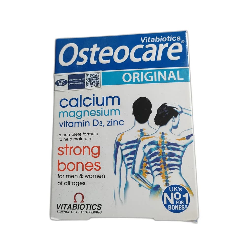 Osteocare Calcium 800 mg, Magnesium 300 mg, Zinc 10 mg, Vitamin D3 5 mcg (200 IU) per 2 tablets