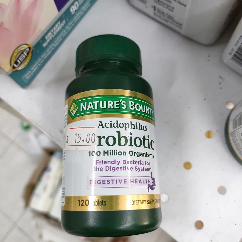 Nature's Bounty Acidophilus Probiotic 100 Million Organisms per tablet
