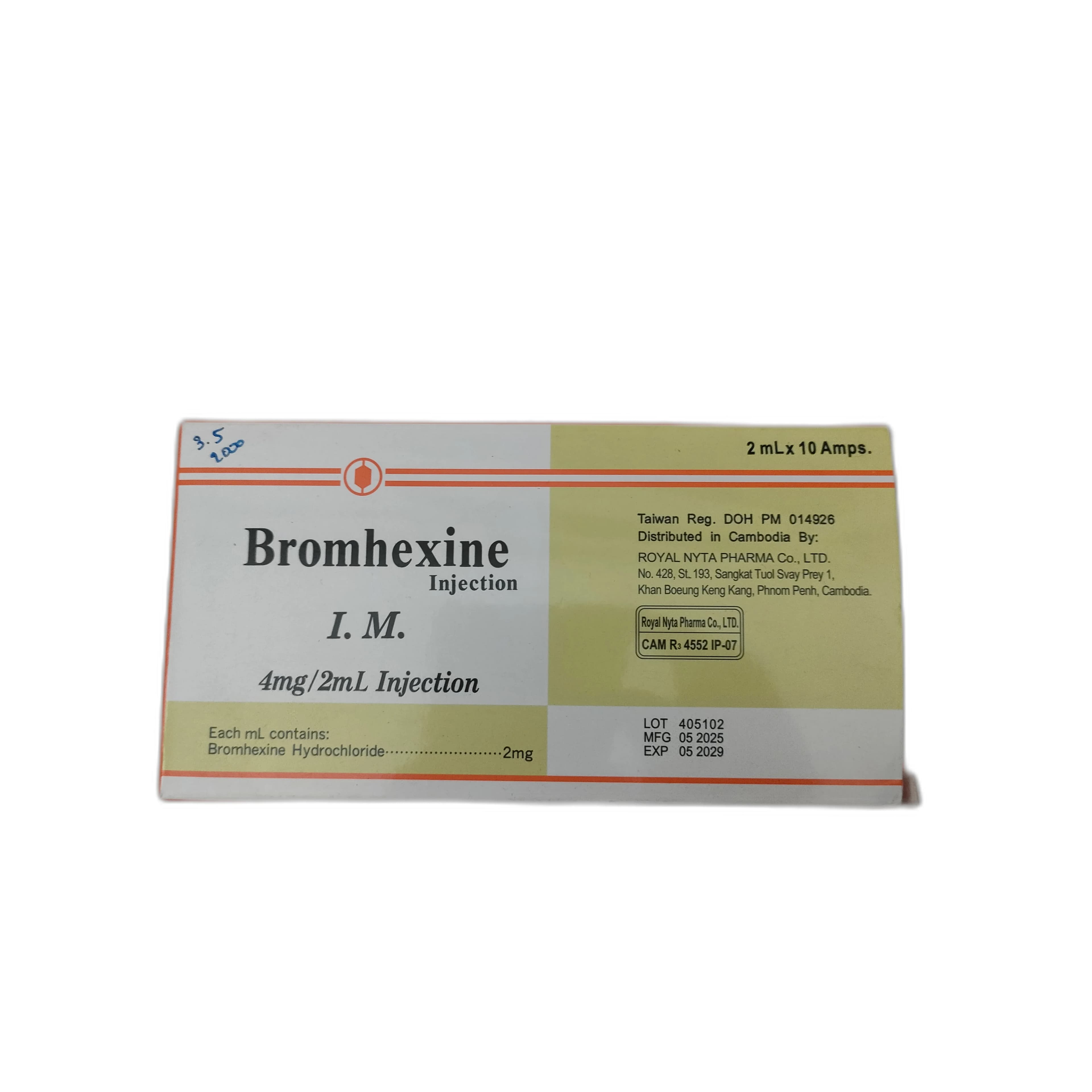 Bromhexine 4 mg / 2 mL
