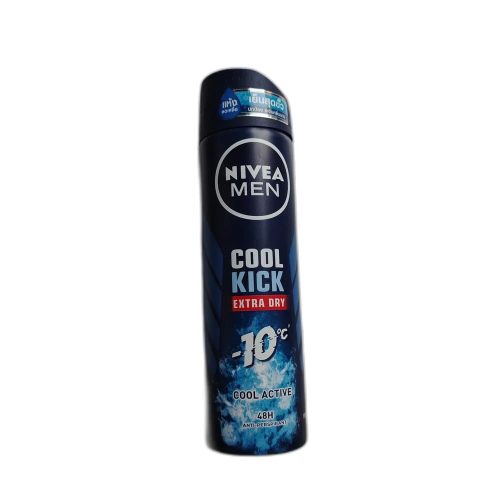 Nivea Men Cool Kick Extra Dry Anti-Perspirant Spray (Cool Active -10°C, 48H) 150ml 150 ml
