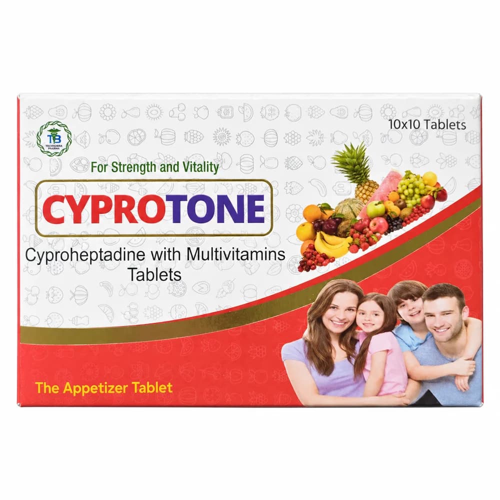 Cyprotone Cyproheptadine HCl 4 mg with multivitamins