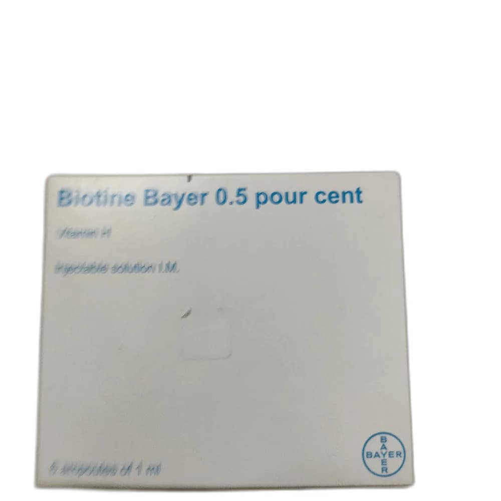Biotine Bayer 0.5 pour cent 5 mg/ml
