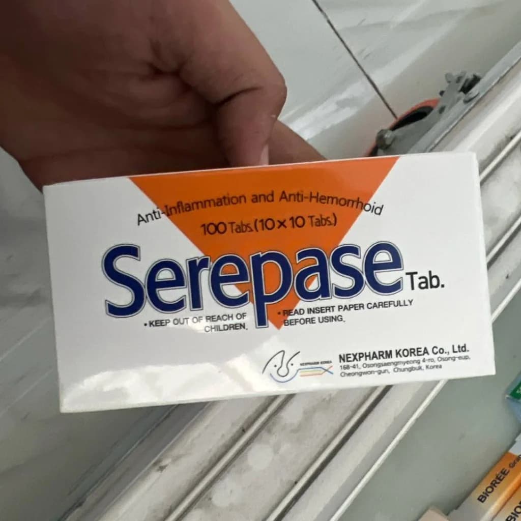 Serepase Tab. Bromelain (40.0 mg) and Trypsin Crystalline (1.0 mg)