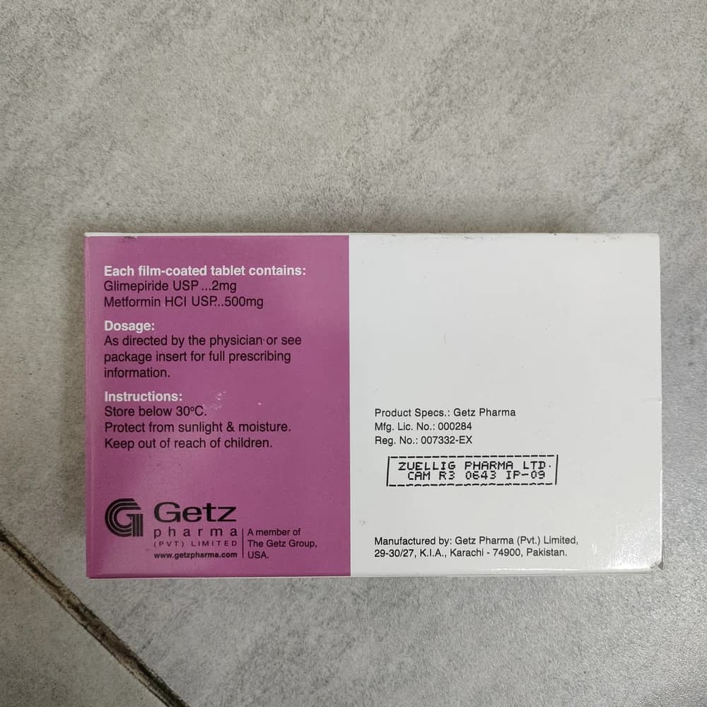 Getformin 2 mg / 500 mg