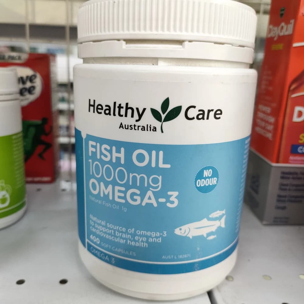 Healthy Care Fish Oil 1000 mg Omega-3 1 capsule 3 times daily (adults)