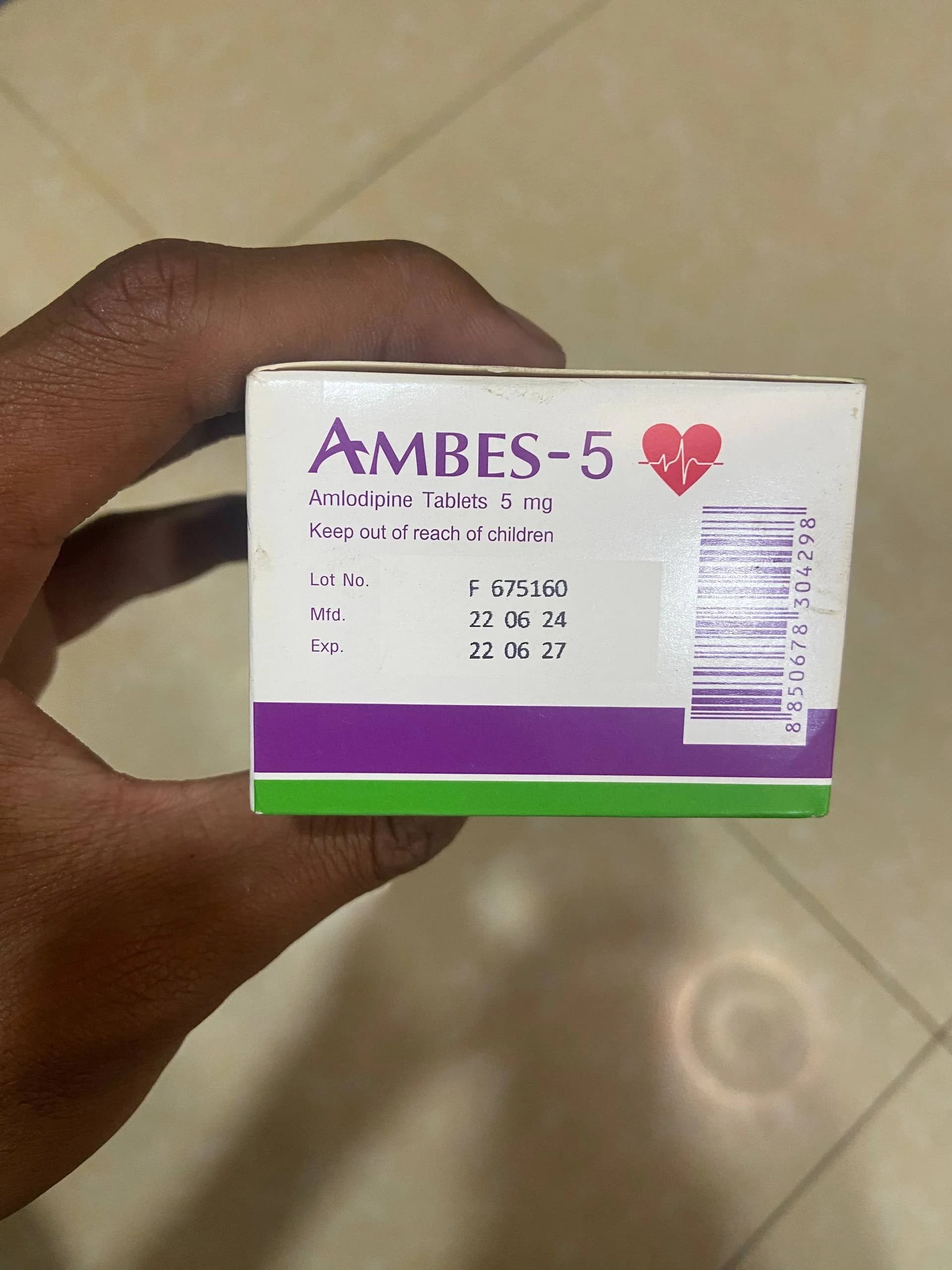 AMBES-5 Amlodipine Besylate equivalent to Amlodipine 5 mg