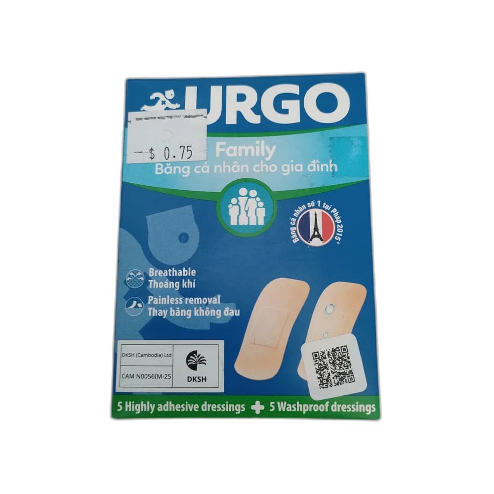 Urgo Family Assorted 2.0 × 6.0 cm / 2.0 × 7.2 cm