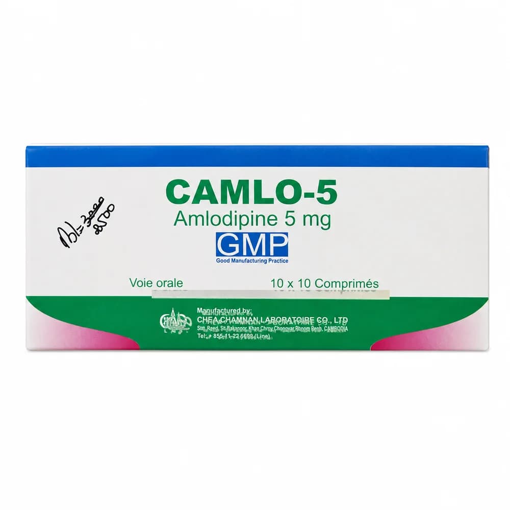 Camlo-5 Amlodipine 5 mg; 10 × 10 tablets