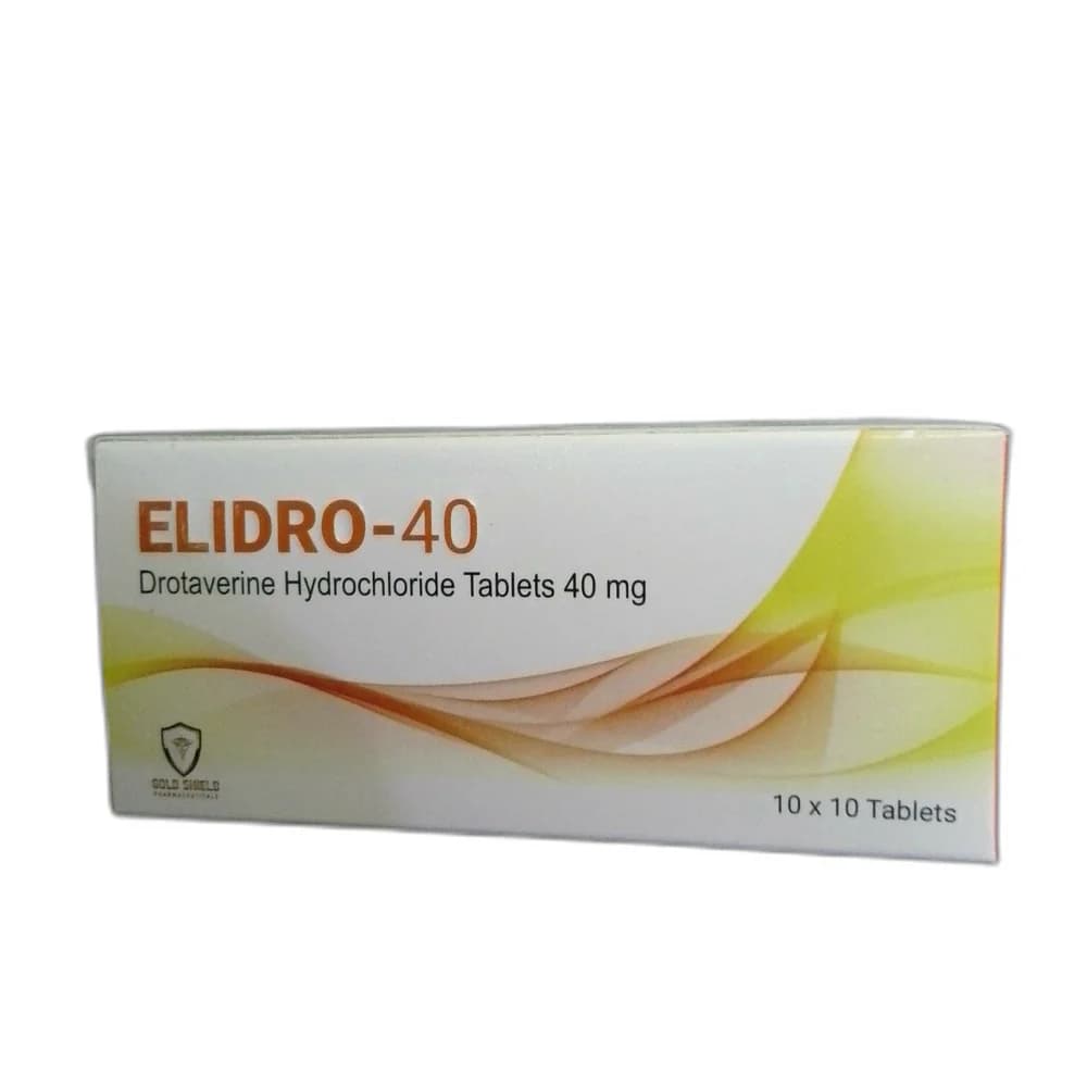 Elidro Drotaverine hydrochloride 40 mg tablet