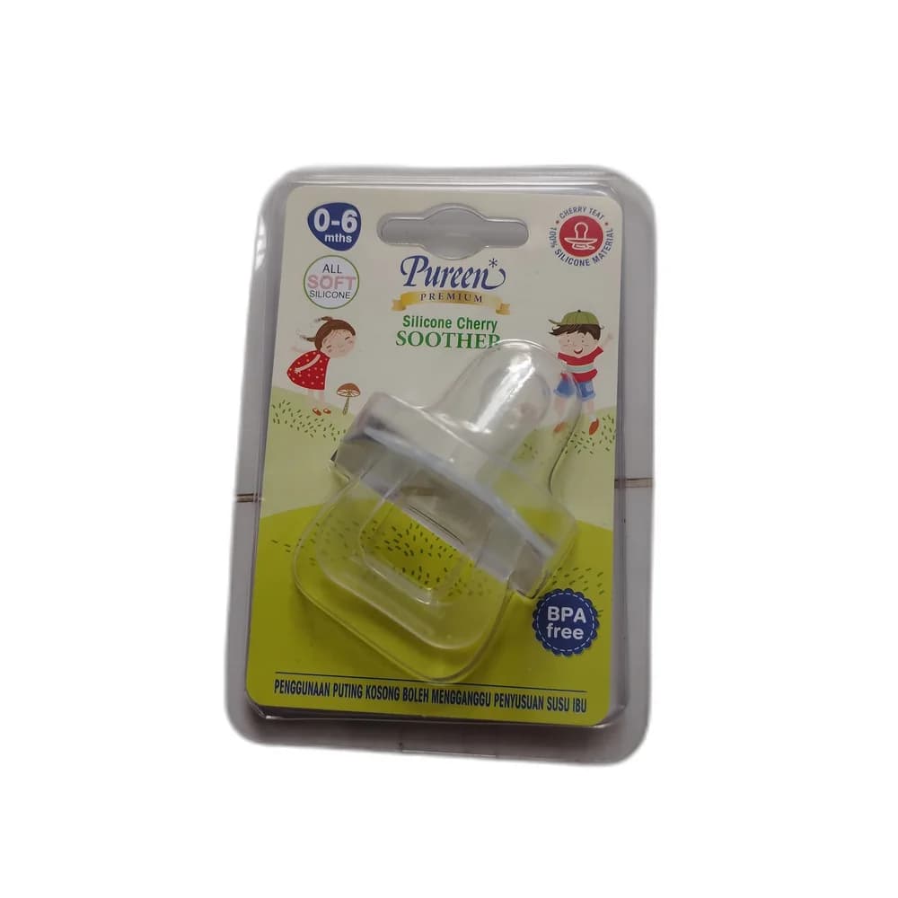 Pureen Premium Silicone Cherry Soother (0-6 Months) 0-6 months
