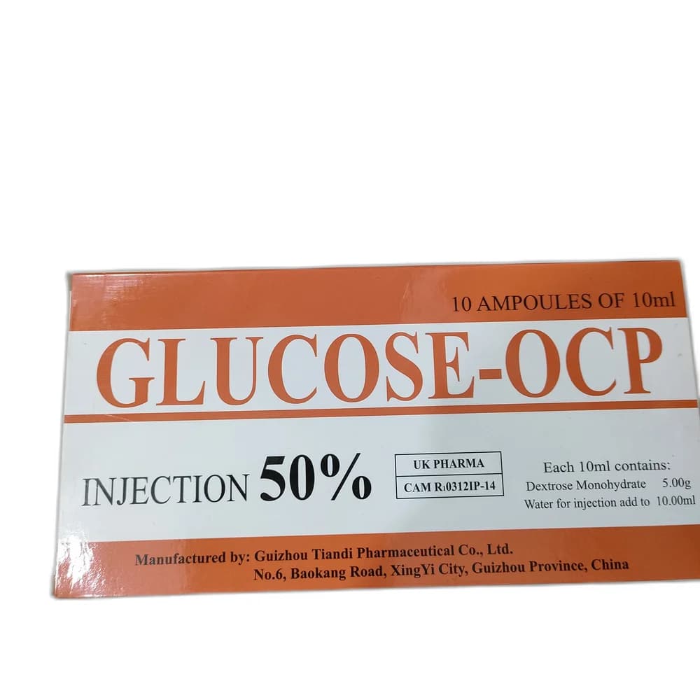 Glucose-OCP 50% (Dextrose monohydrate 5.00 g/10 mL)
