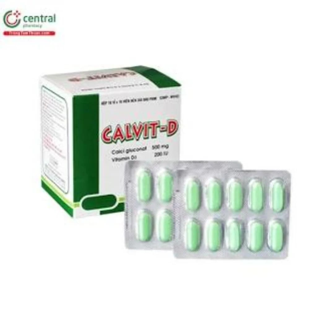 CALVIT-D Calcium gluconate 500mg + Vitamin D3 200 IU