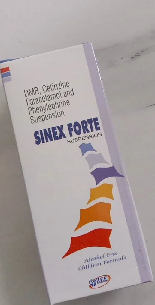 Sinex Forte Suspension DMR, Cetirizine, Paracetamol, Phenylephrine