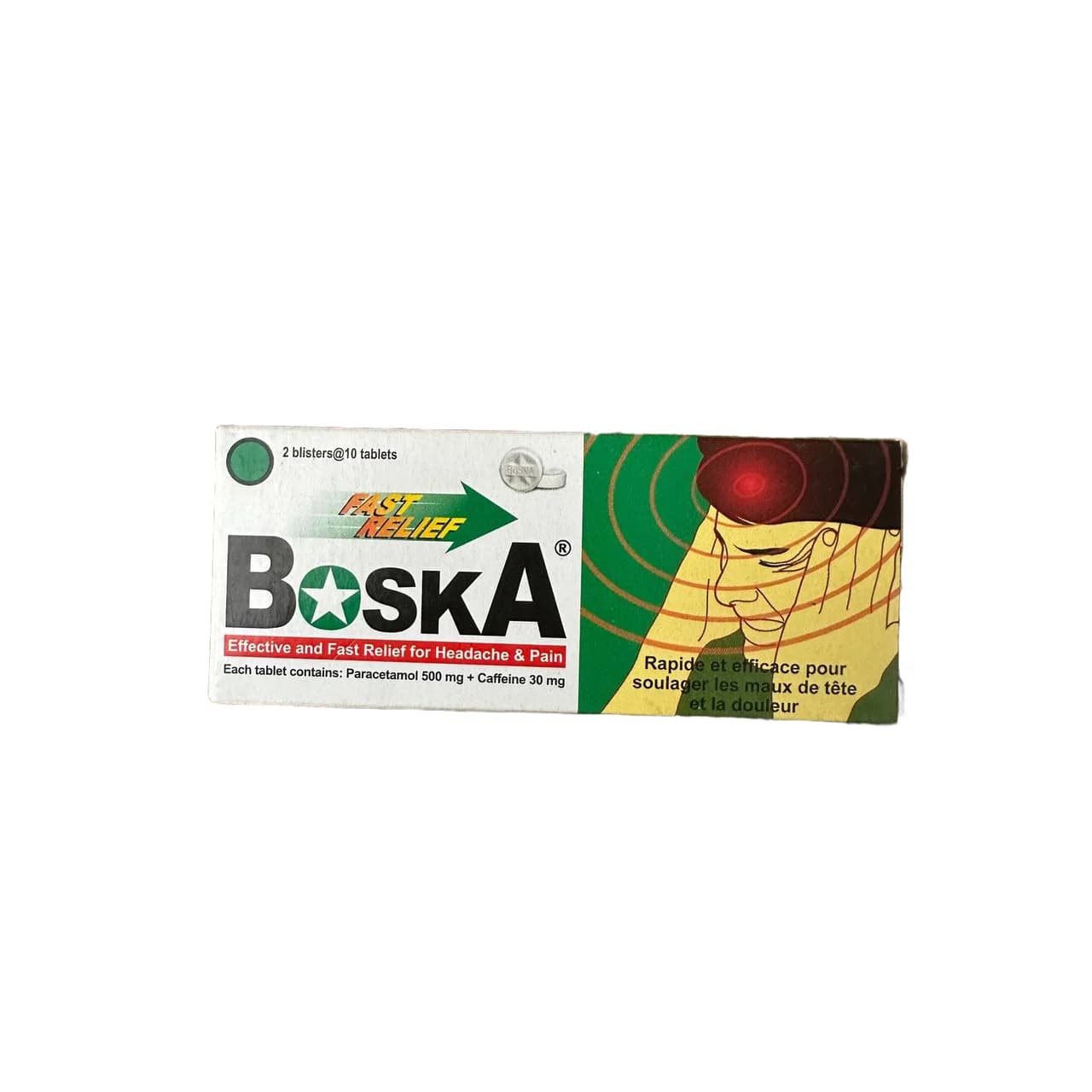 BOSKA Fast Relief Paracetamol 500 mg / Caffeine 30 mg