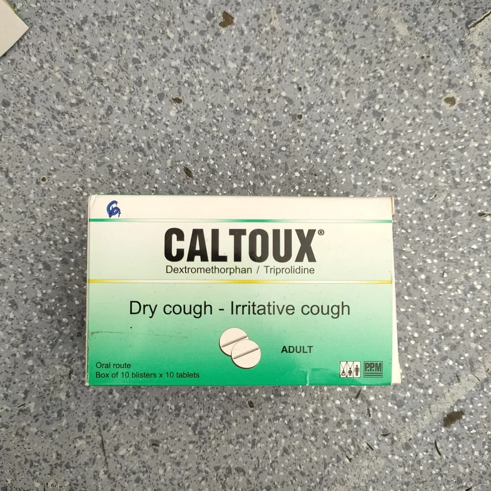 Caltoux Dextromethorphan HBr 30 mg + Triprolidine HCl 2 mg per tablet
