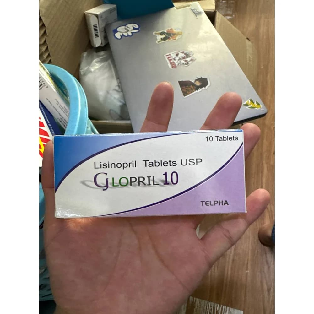 Glopril 10 mg lisinopril tablets, 10 tablets
