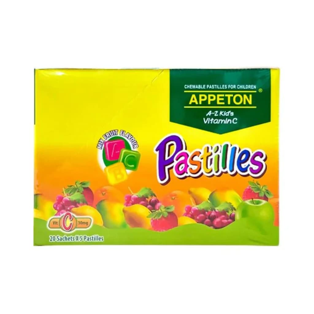 Appeton A-Z Kid's Vitamin C Pastilles Vitamin C 30 mg per pastille (5 pastilles per sachet)