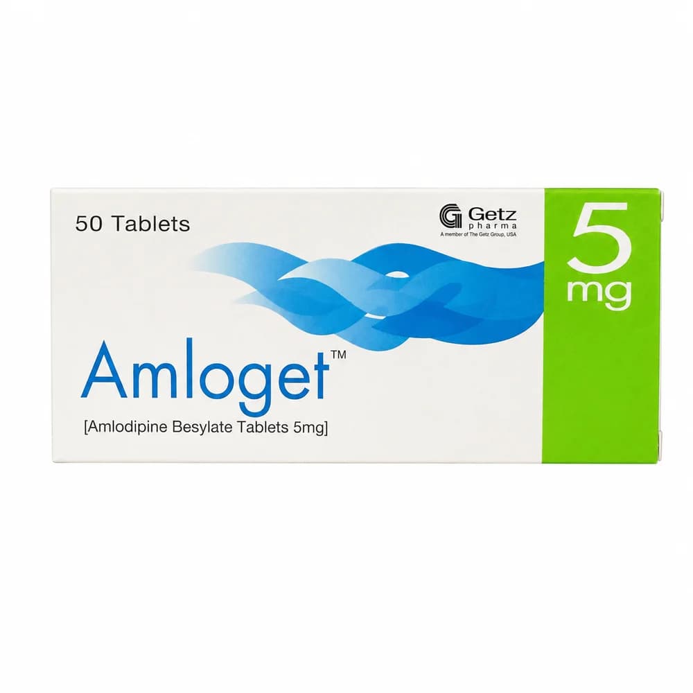 Amloget 5 mg Amlodipine 5 mg per tablet