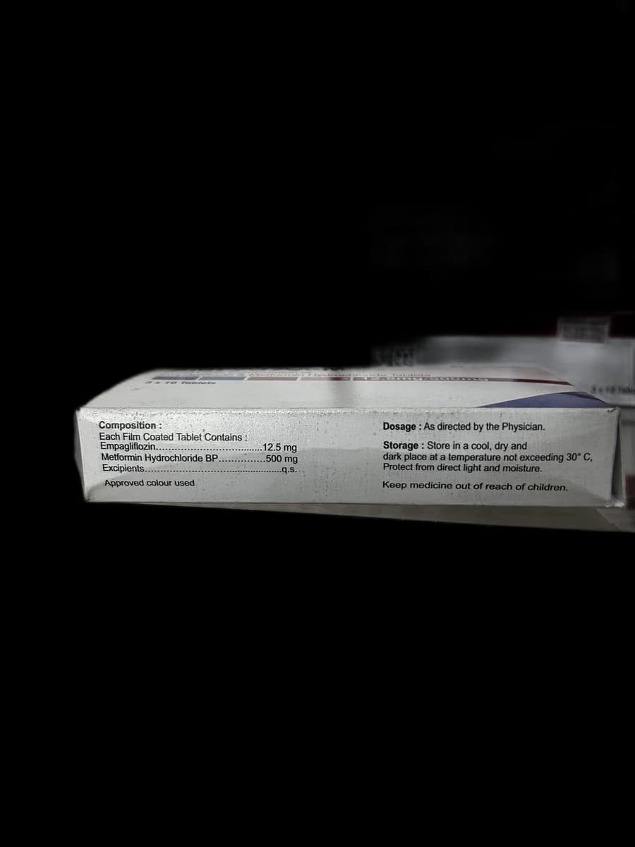 Empatax-M Empagliflozin 12.5mg / Metformin Hydrochloride 500mg