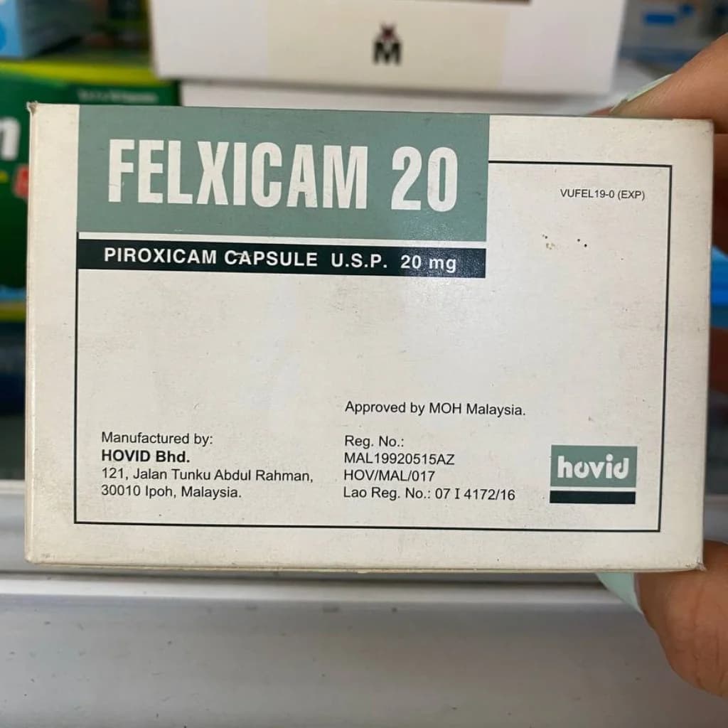 FELXICAM 20 Piroxicam 20 mg