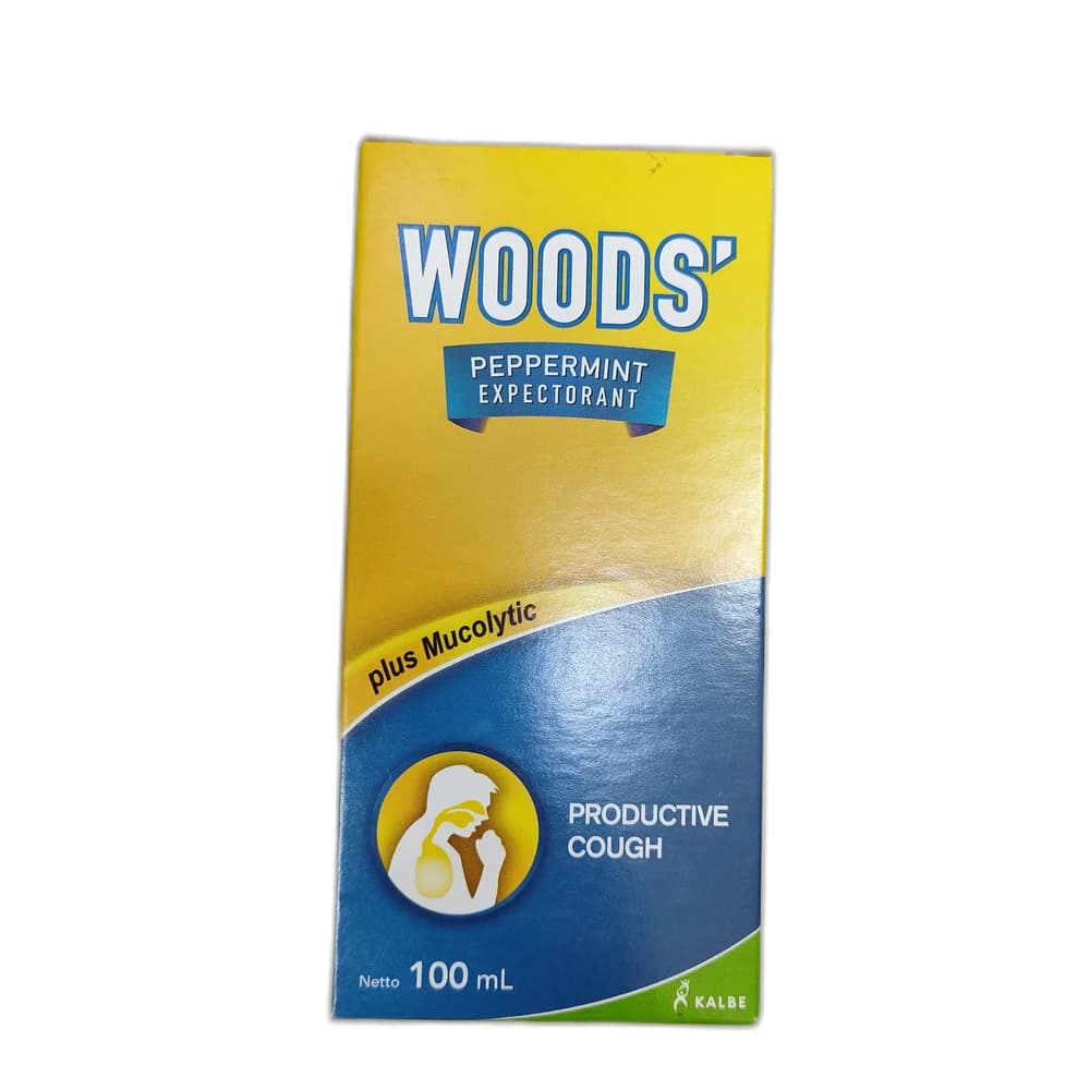 Woods' Peppermint Expectorant Bromhexine HCl 4 mg + Guaifenesin 100 mg / 5 ml