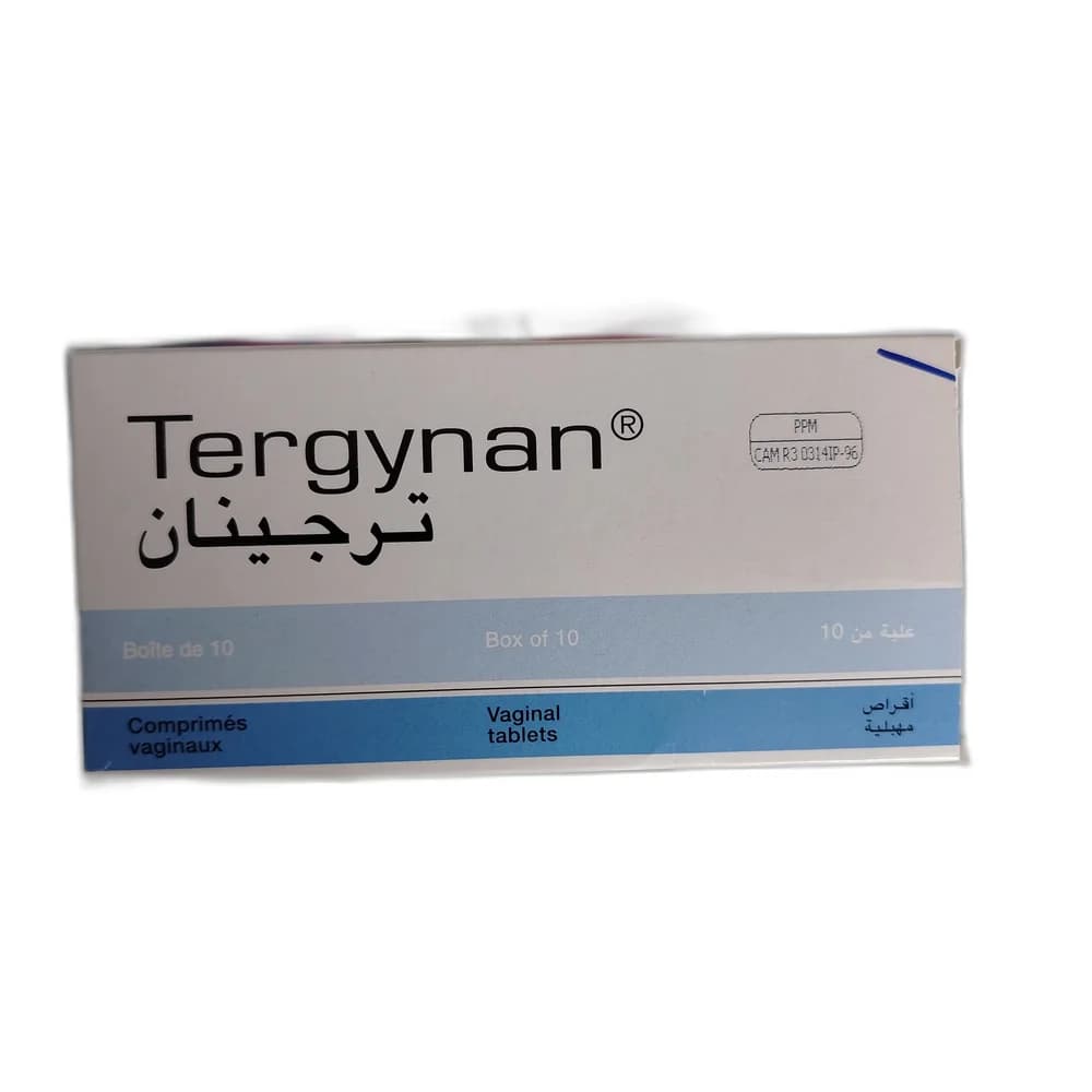 Tergynan Ternidazole 200 mg / Neomycin sulfate 100 mg (65,000 IU) / Nystatin 100,000 IU / Prednisolone metasulfobenzoate sodium 3 mg per tablet