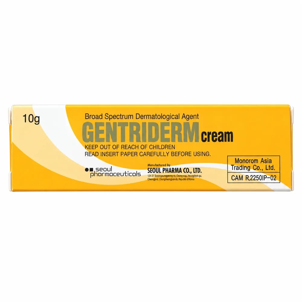 Gentriderm Betamethasone dipropionate 0.64 mg/g / Clotrimazole 10 mg/g / Gentamicin sulfate 1 mg potency/g