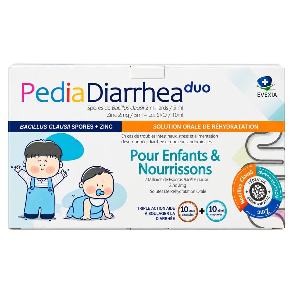 PediaDiarrhea duo Bacillus clausii plus zinc and oral rehydration salts
