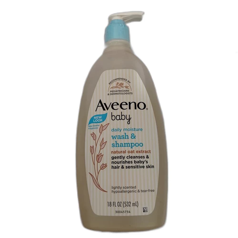 Aveeno Baby Daily Moisture Wash & Shampoo 18 FL OZ (532 mL)