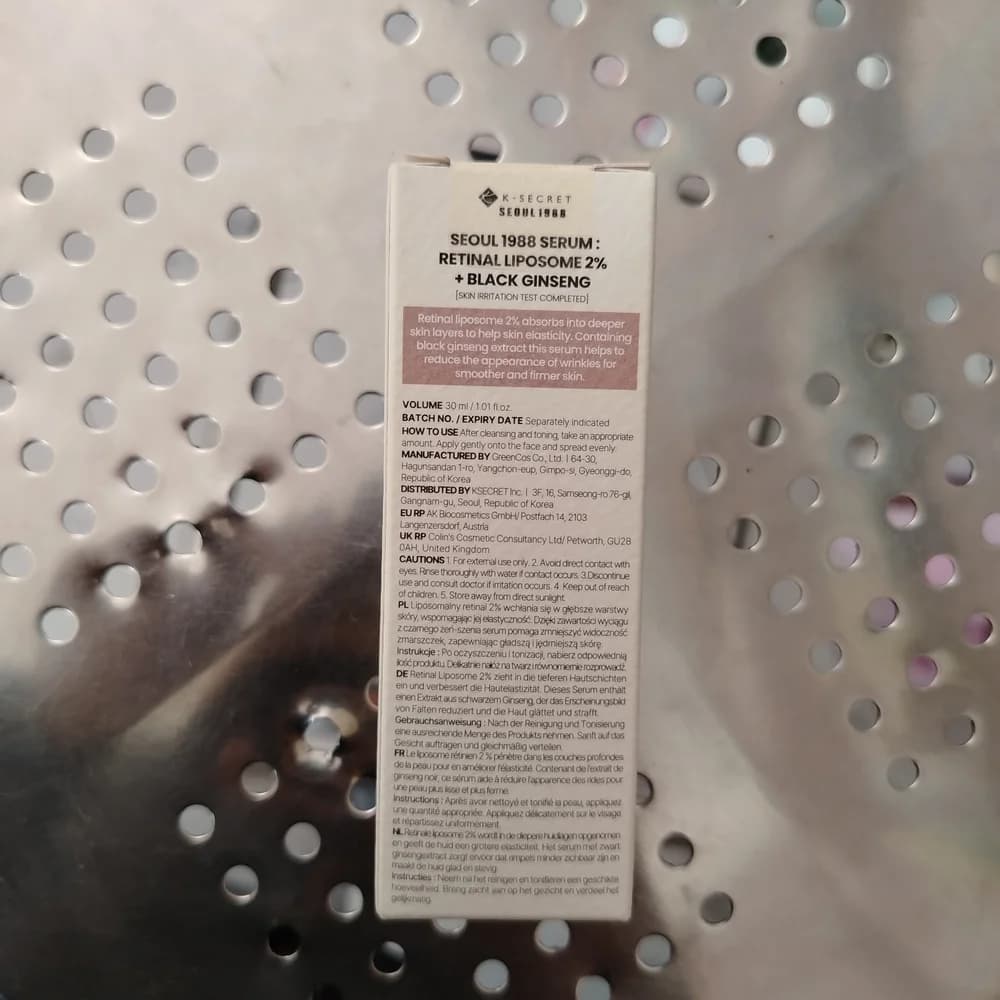 K-SECRET SEOUL 1988 Serum Retinal Liposome 2% + Black Ginseng