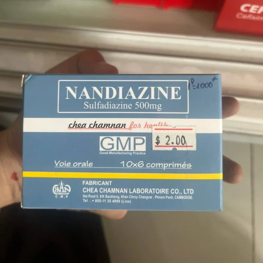 NANDIAZINE Sulfadiazine 500 mg